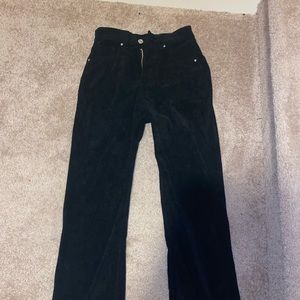 velvet pants xs straight leg black jeans
